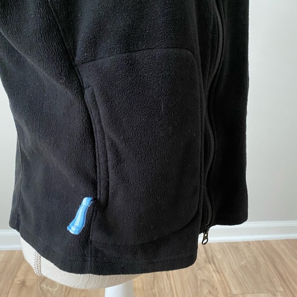 Black Zip Fleece Vest Light blue details - Picture 7 of 10